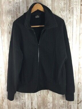 Calia by Carrie Underwood Black Textured Elevate Full Zip Jacket Size Medium